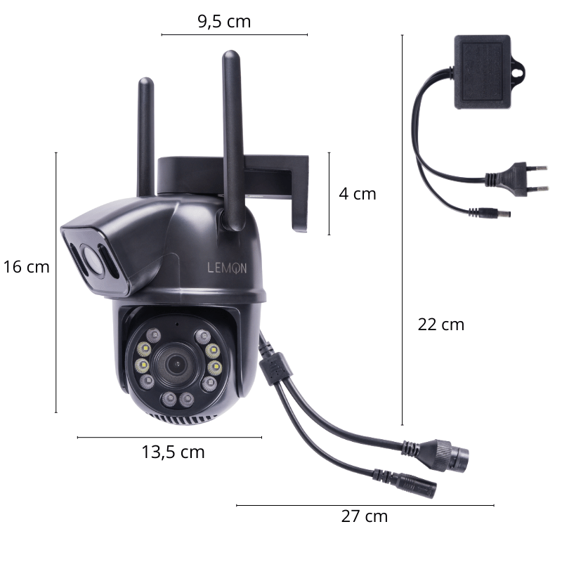 Podwójna kamera wifi do monitoringu Lemon Falko Pro